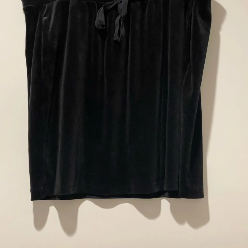 LOFT Black Velvet Stretchy Tie Skirt with Pockets Sz‎ 18